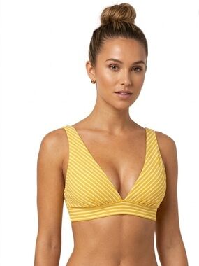 Kona Sol Striped Bikini Top
